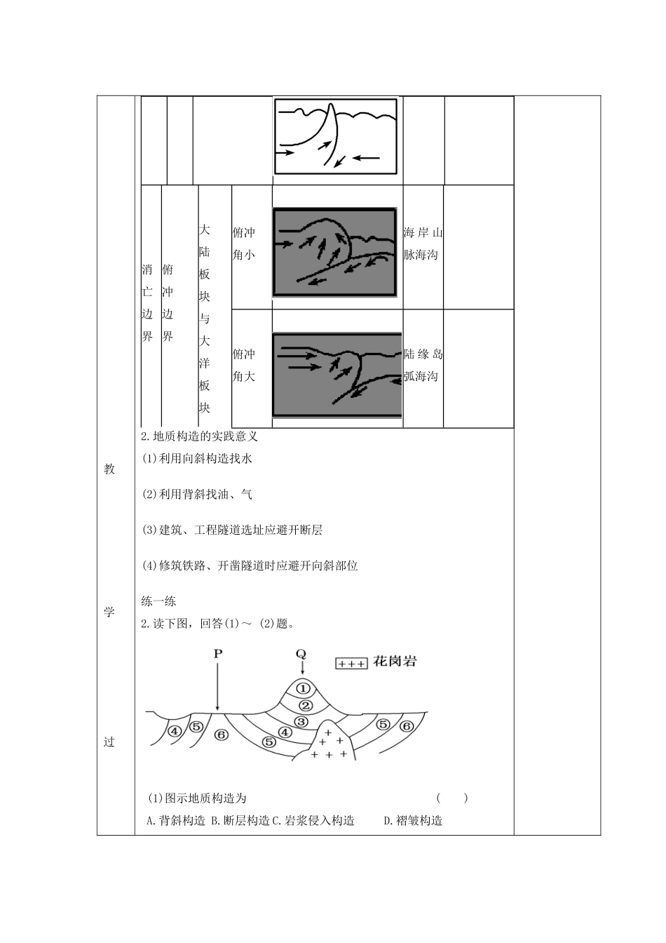 山东省新泰市第二中学高三地理 课时15 内外力作用于地表形态导学案_第2页