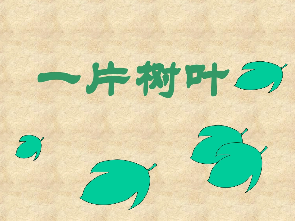 一片树叶PPT课件_第1页