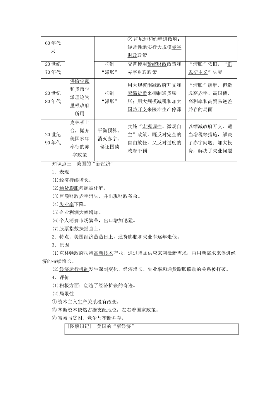 高中历史 专题6 罗斯福新政与当代资本主义 3 当代资本主义的新变化学案 人民版必修2-人民版高一必修2历史学案_第2页