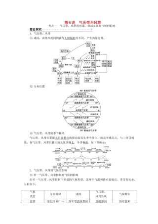 优化方案（福建专用）高考地理总复习 第二章 第6讲 气压带与风带学案-人教版高三全册地理学案