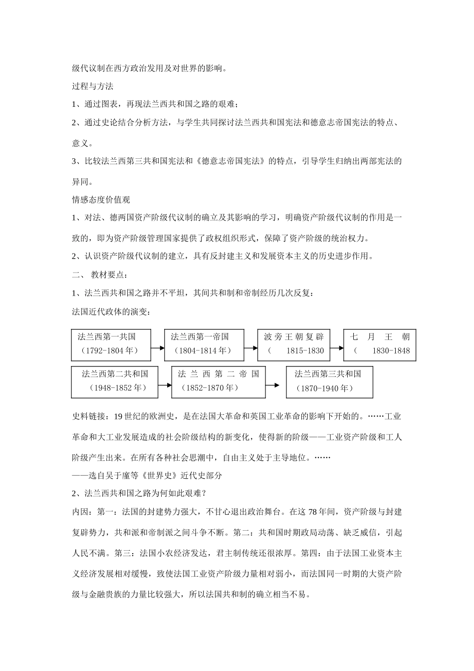 高中历史 专题七 近代西方民主政治的确立与发展第2节《民主政治的扩展》自主学习学案 人民版必修1_第2页