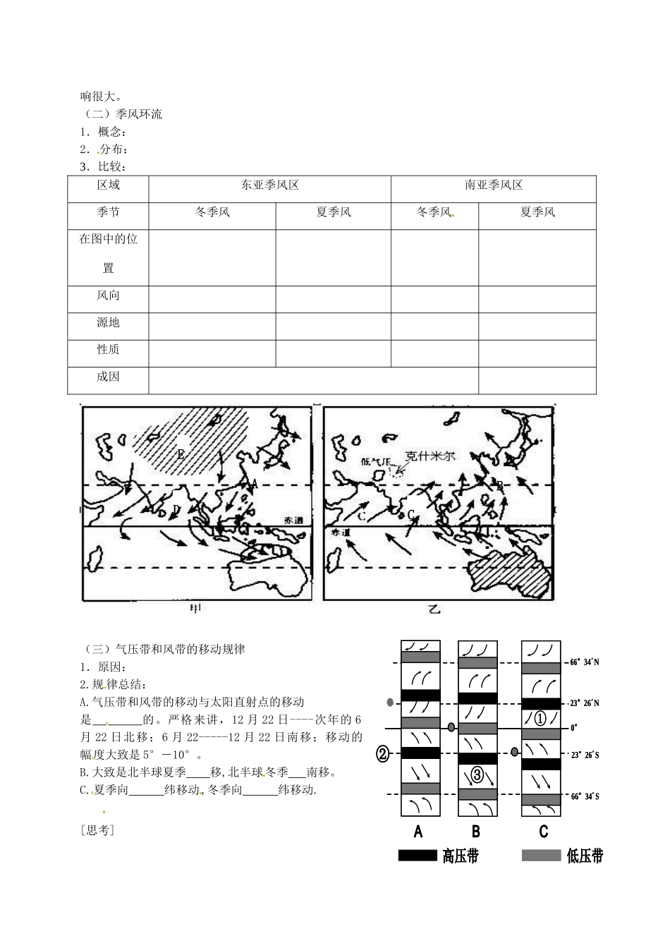 江苏省如东县马塘中学高一地理 2.3.4 大气环境导学案 人教版_第2页