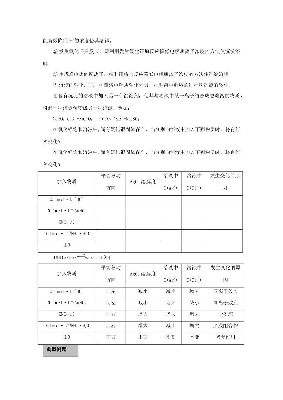 高中化学《难溶电解质的溶解平衡》学案8 新人教版选修4_第2页