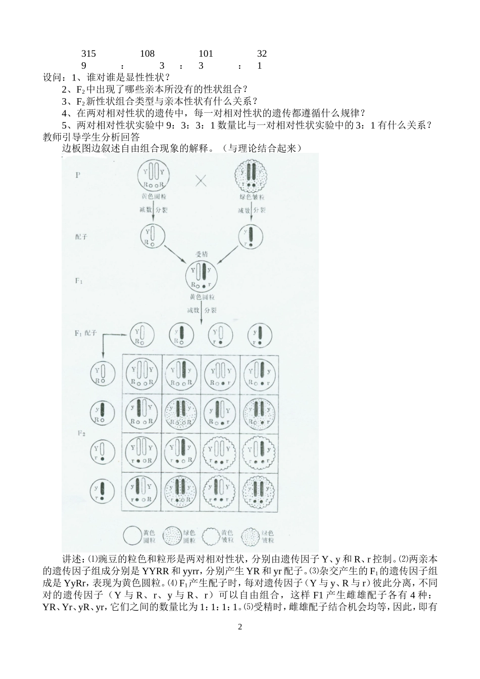 孟德尔的豌豆杂交实验二_第2页