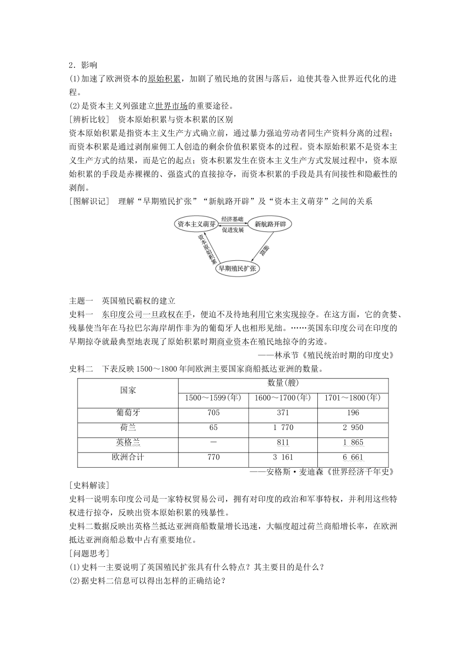 高中历史 专题五 走向世界的资本主义市场 第2课 血与火的征服与掠夺学案 人民版必修2-人民版高一必修2历史学案_第3页