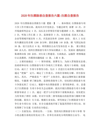2024年扫黑除恶自查报告六篇-扫黑自查报告 