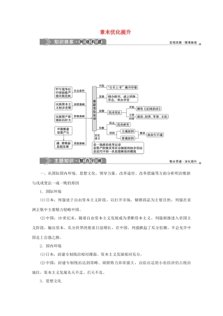高中历史 第九章 中国戊戌变法章末优化提升学案 北师大版选修1-北师大版高二选修1历史学案