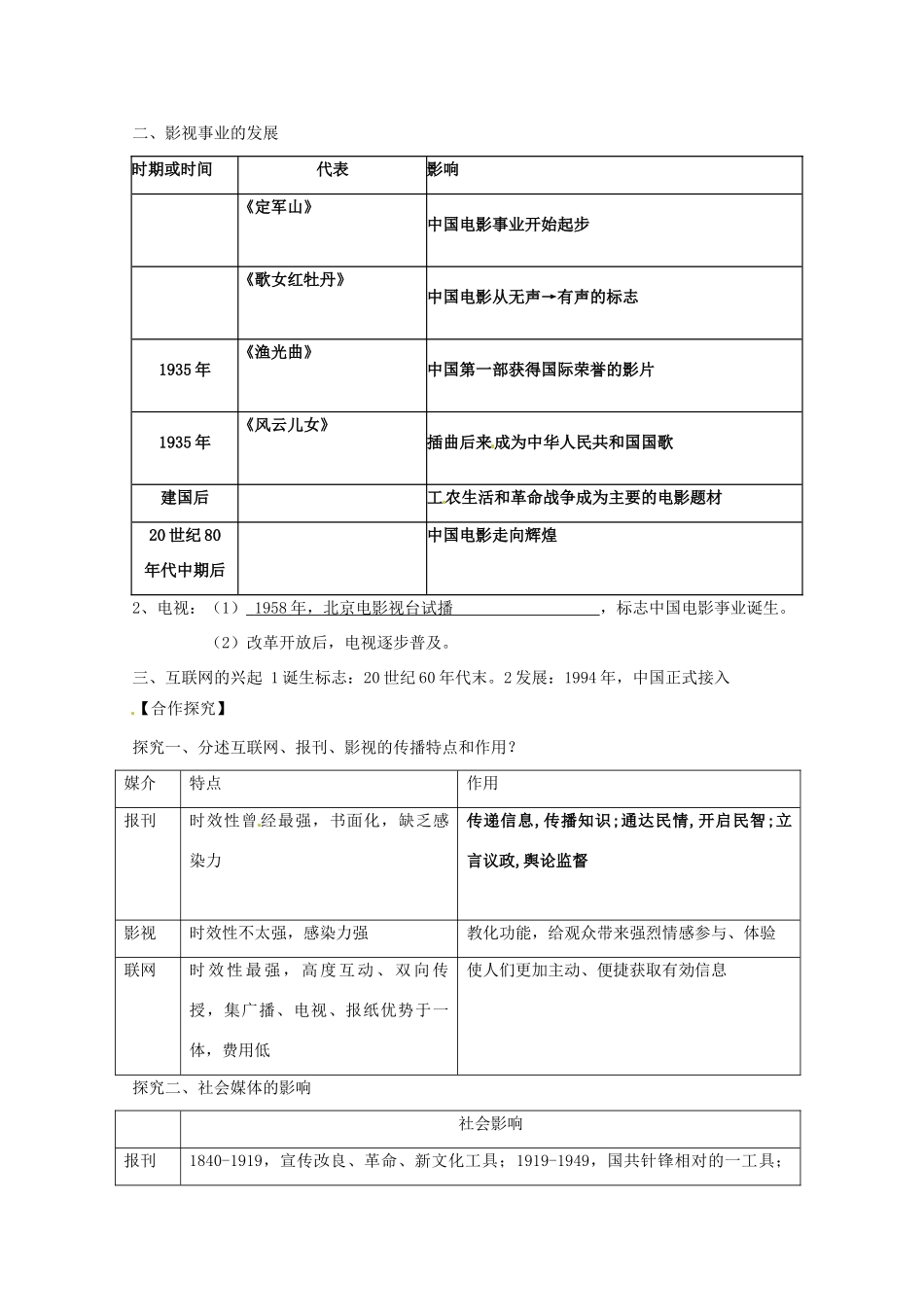 湖南省邵阳市隆回二中高中历史 第16课 大众传媒的变迁学案 新人教版必修2 _第2页