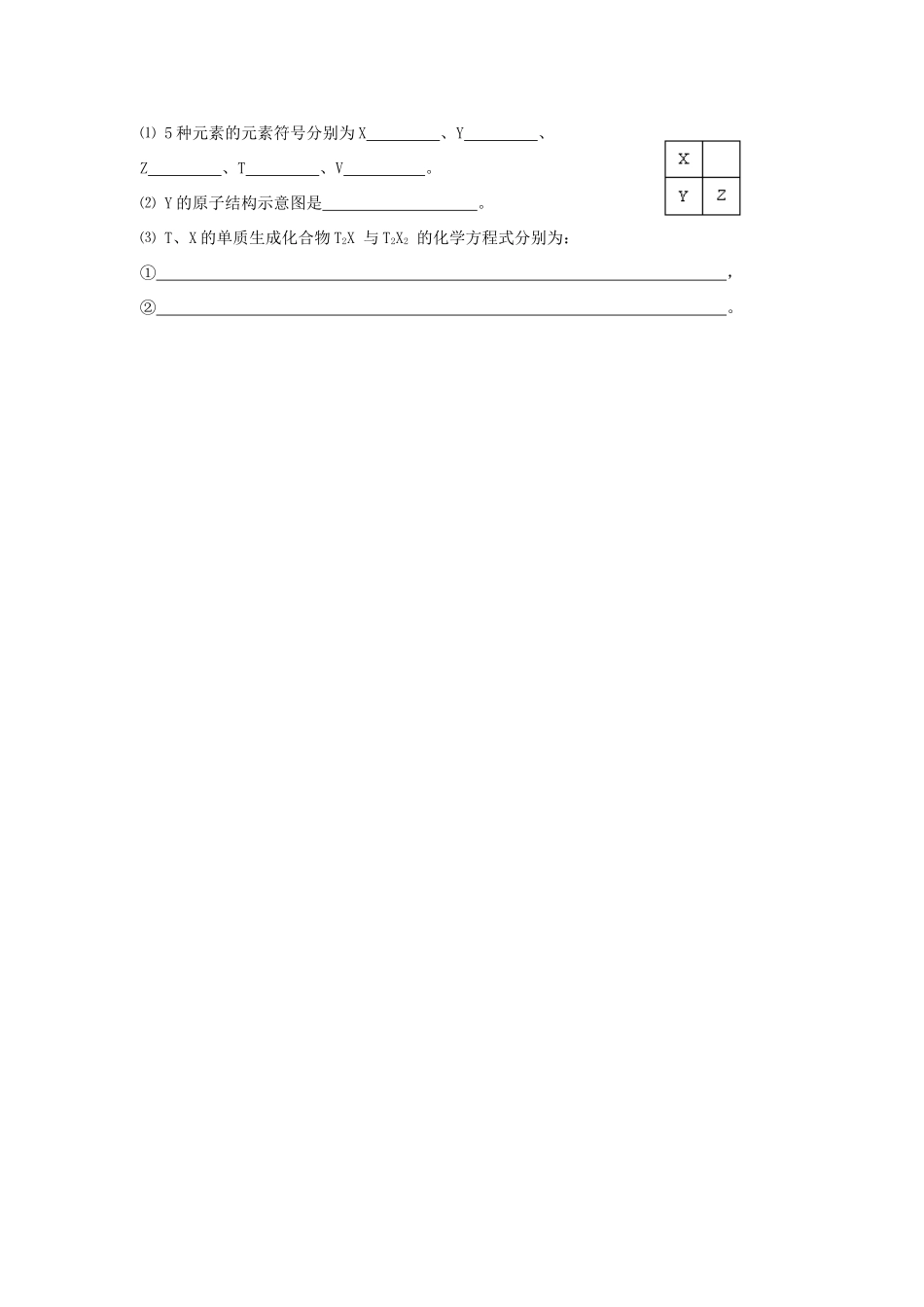 山东省威海二中高中化学 第1章第2节 元素周期律和元素周期表 第2课时课后学案 鲁科版必修2_第3页
