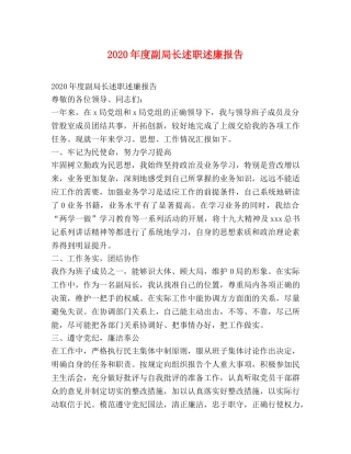 2024年度副局长述职述廉报告 