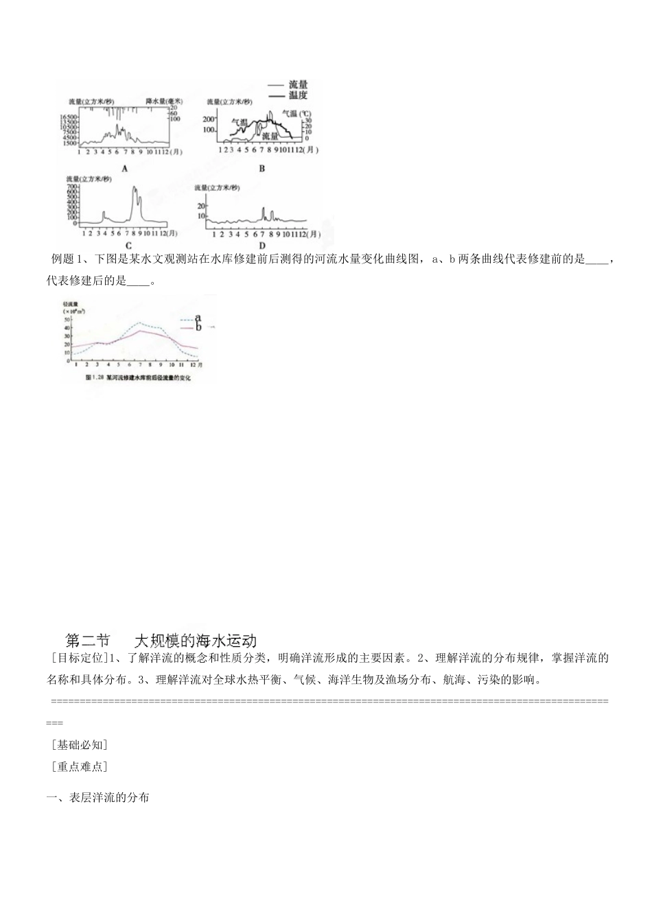 河南省长垣县第十中学高中地理 第三章《地球上的水》学案 新人教版必修1_第3页