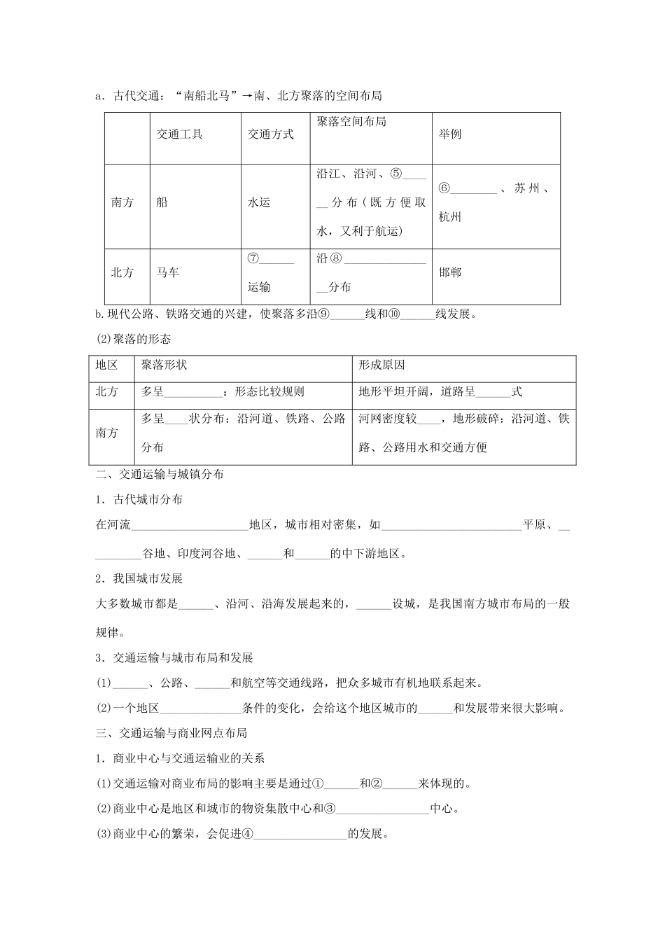 重庆市江津五中高中地理 3.4《交通运输布局及其对区域发展的影响》导学案 湘教版必修2_第2页