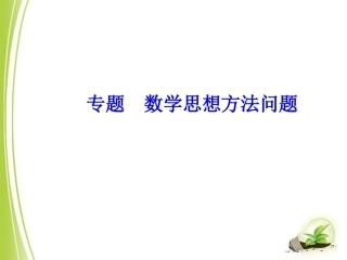 2014年中考数学复习专题：数学思想方法问题