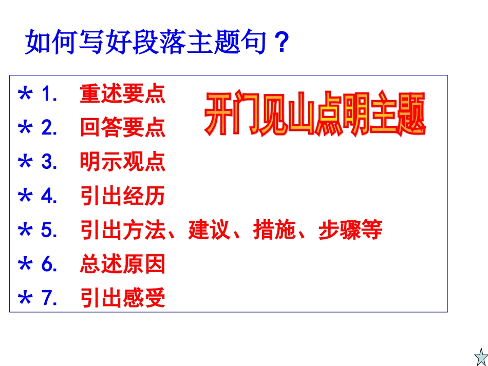 如何写好段落主题句_第1页