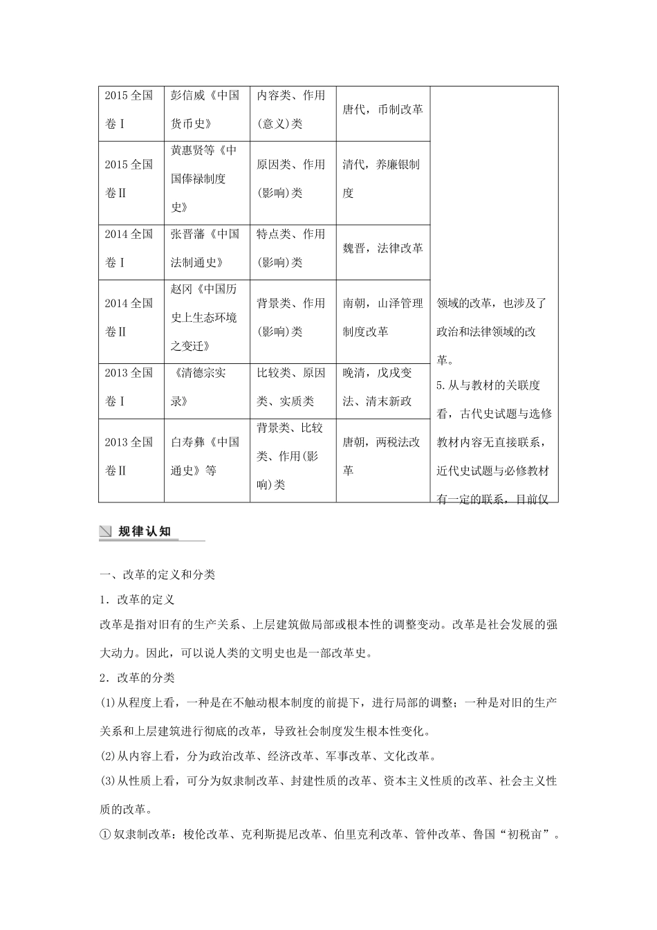 高中历史 第五单元 改革开放与中华民族的伟大复兴探究规律学案 岳麓版选修1-岳麓版高二选修1历史学案_第2页