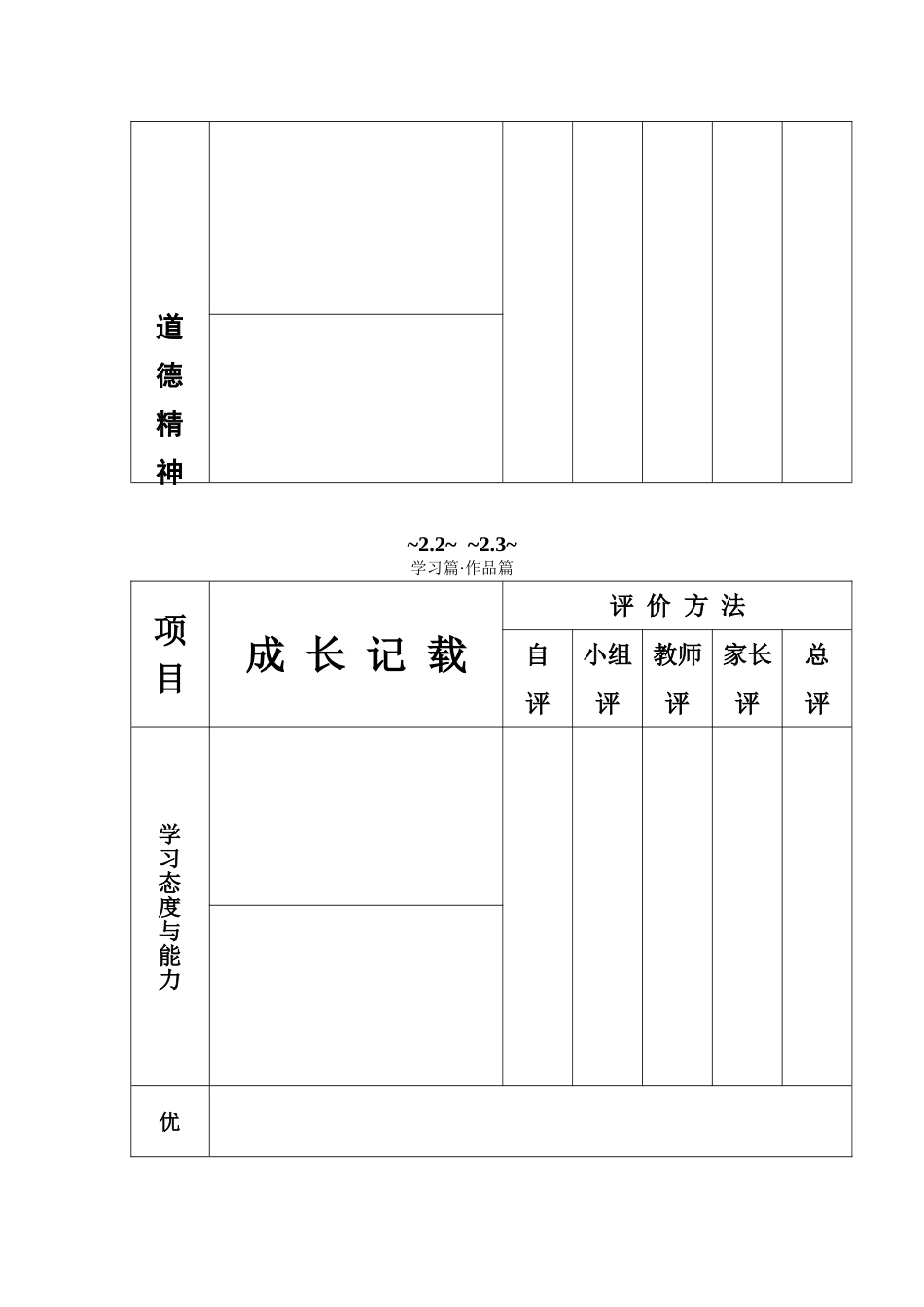 初中学生成长记录袋_第3页
