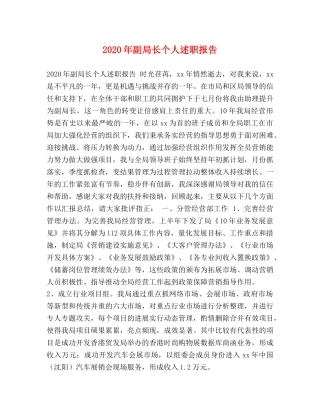 2024年副局长个人述职报告 