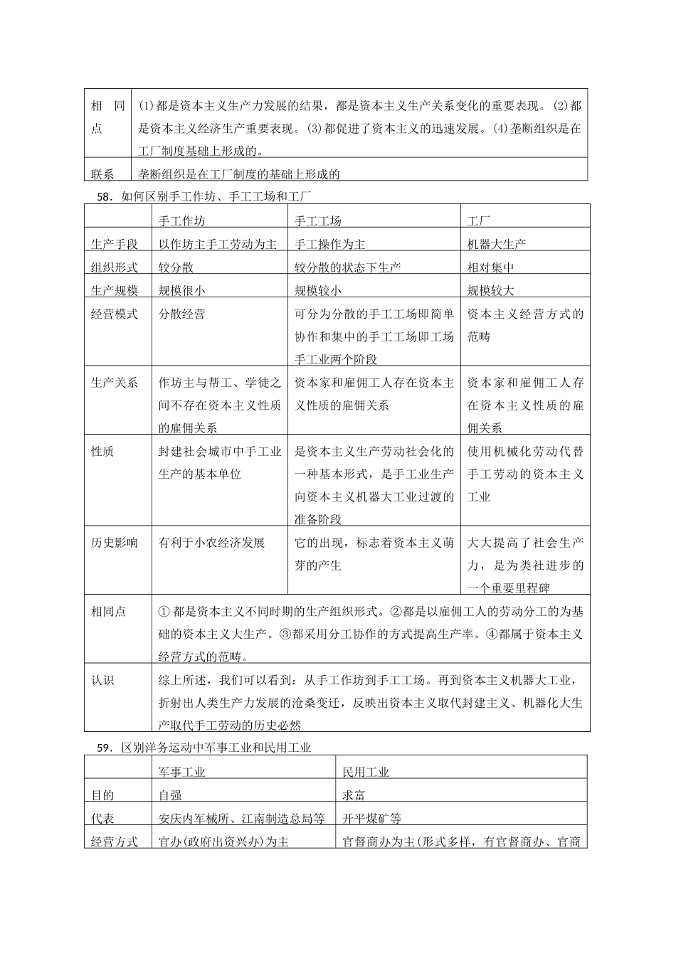 高中历史 比较题系列12 笫一次工业革命与笫二次工业革命相比有不同和相同之处等比较学案-人教版高三全册历史学案_第3页