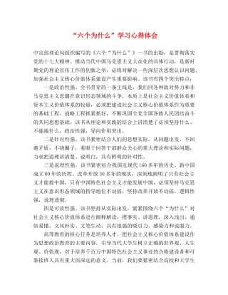 “六个为什么”学习心得体会 