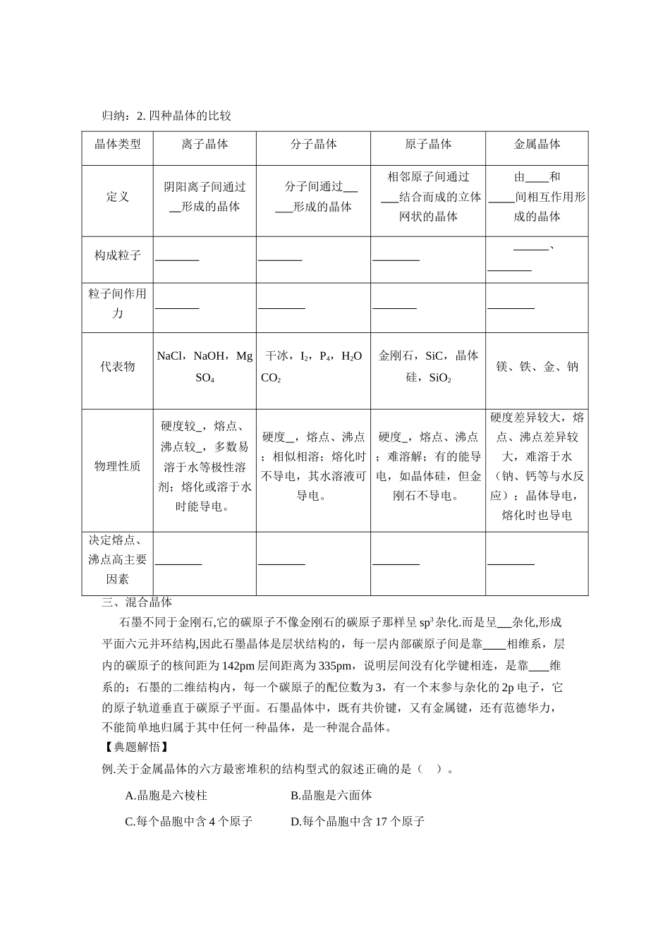 高中化学《金属晶体》学案_第2页