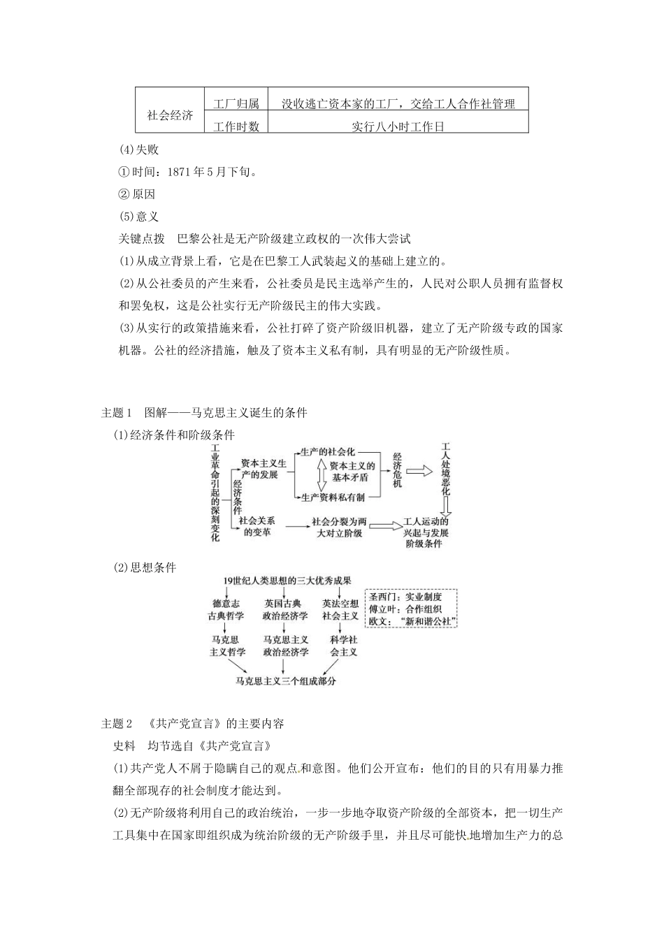 海南省海口市第十四中学高中历史 第五单元 从科学社会主义理论到社会主义制度的建立导学案 新人教版必修1_第2页