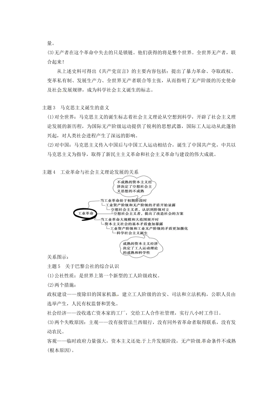 海南省海口市第十四中学高中历史 第五单元 从科学社会主义理论到社会主义制度的建立导学案 新人教版必修1_第3页