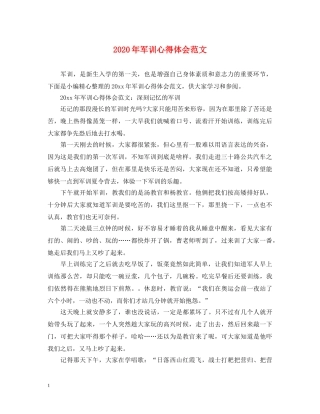 2024年军训心得体会范文 