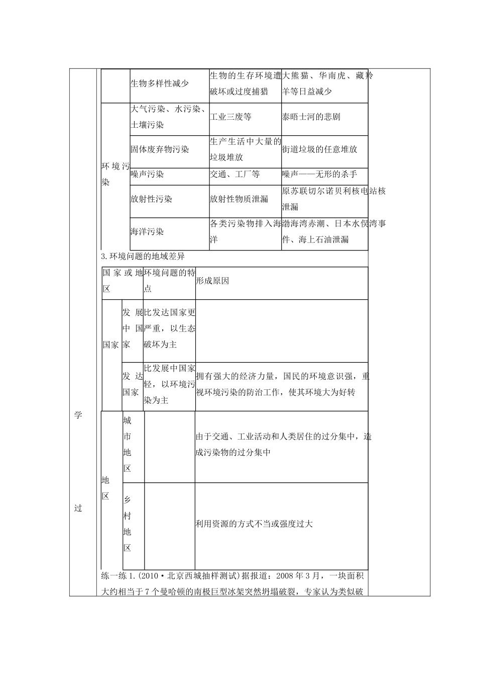 山东省新泰市第二中学高三地理 课时46 人地关系思想的演变导学案_第2页