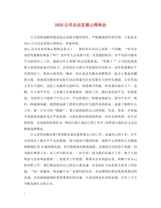 2024公司企业发展心得体会 