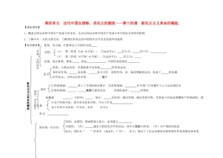 江苏省溧阳市高中历史 第14课 新民主主义革命的崛起学案 新人教版必修1