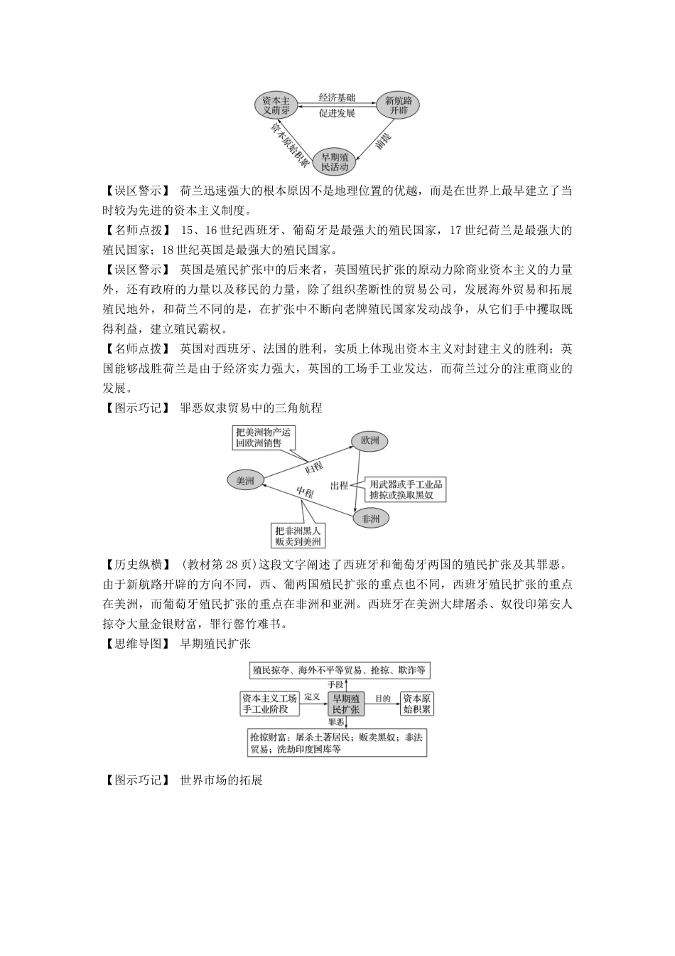 高中历史 第二单元 资本主义世界市场的形成和发展 第6课 殖民扩张与世界市场的拓展学案 新人教版必修2-新人教版高一必修2历史学案_第3页