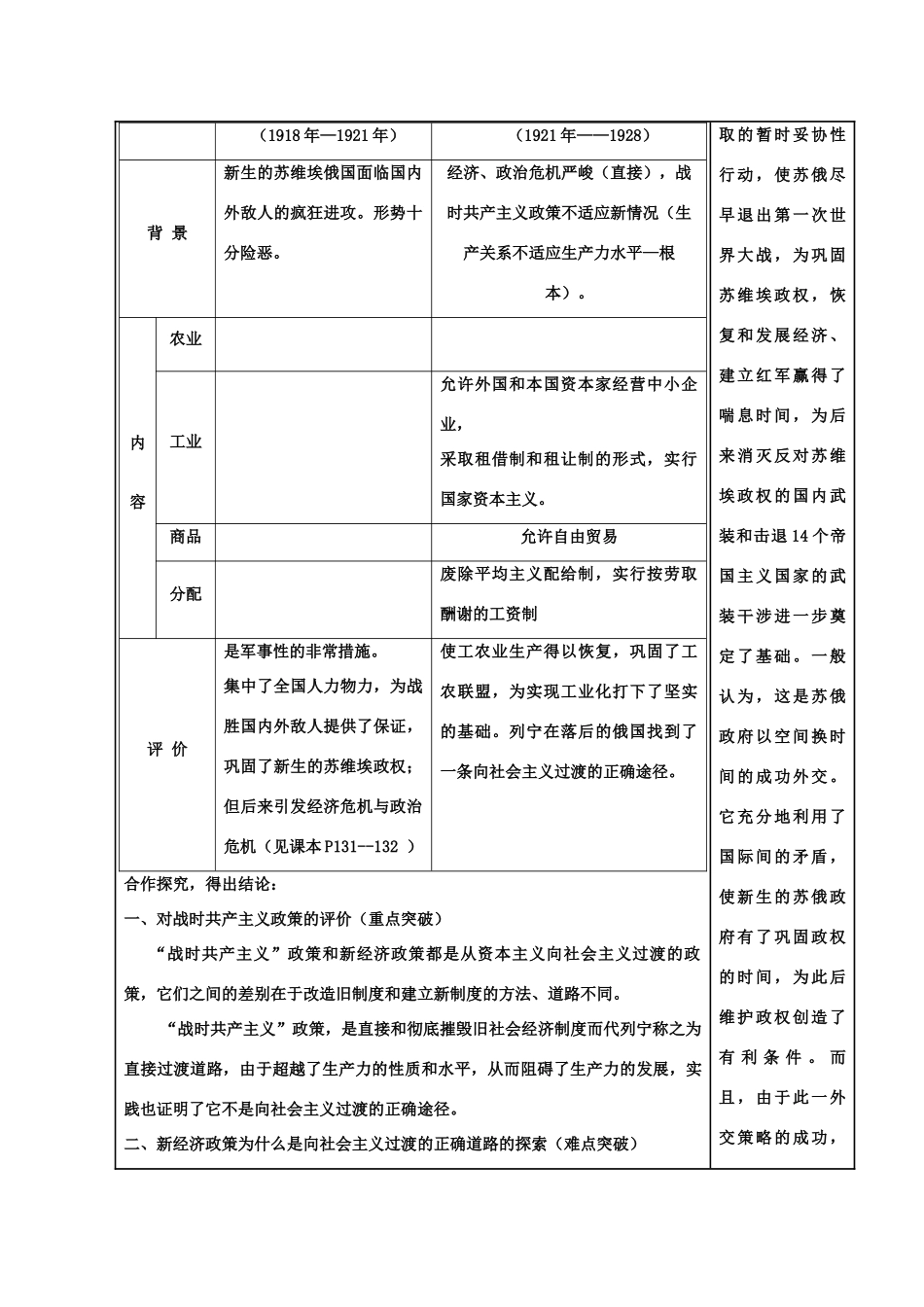 河北省高碑店市第三中学高中历史 专题七第一节 社会主义道路的初期探索导学案 新人教版必修2_第2页