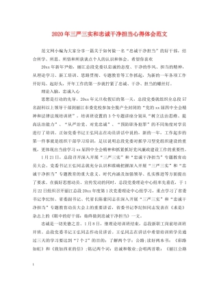 2024年三严三实和忠诚干净担当心得体会范文 