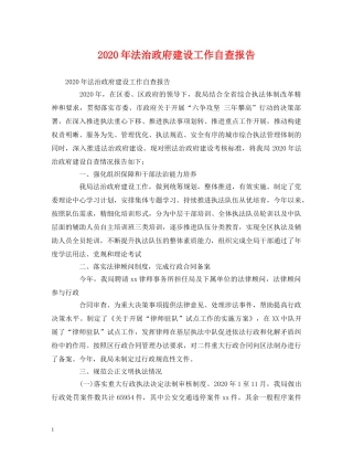 2024年法治政府建设工作自查报告 