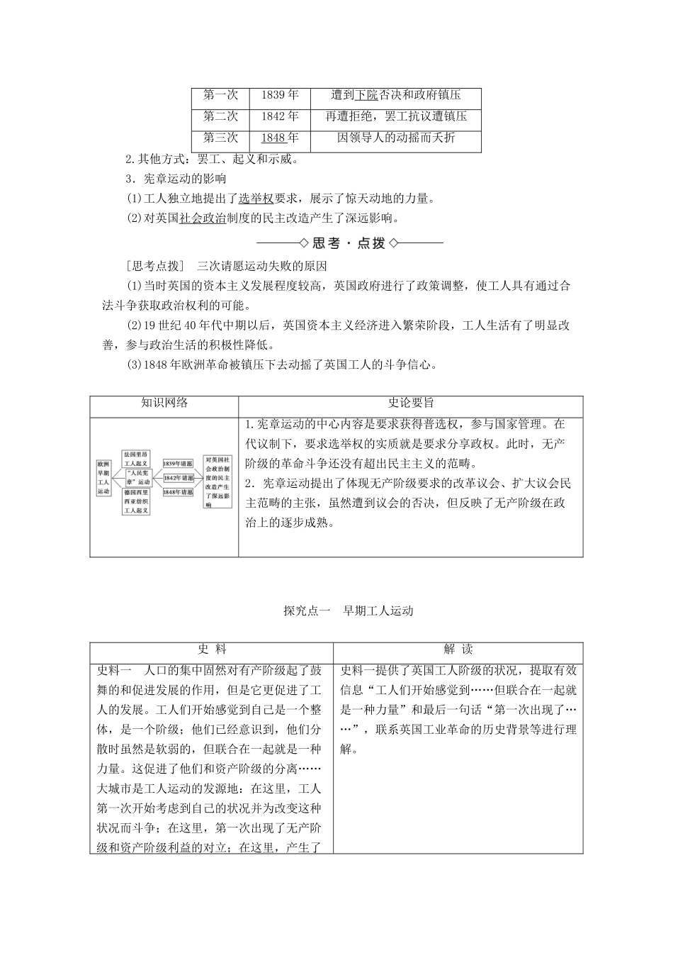 高中历史 第4单元“从来就没有救世主”第12课 宪章运动学案 岳麓版选修2-岳麓版高二选修2历史学案_第2页