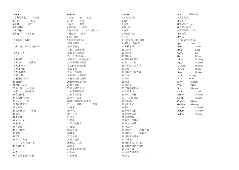 新目标英语七下单词词组过关_第3页