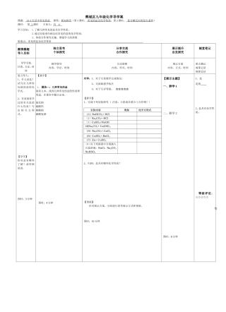 常见的盐及化学性质F