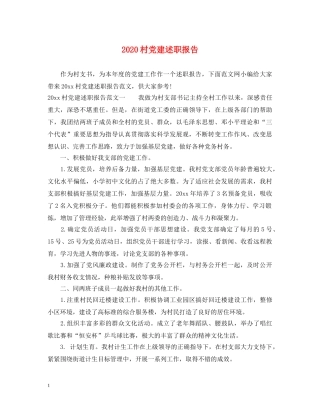 2024村党建述职报告 