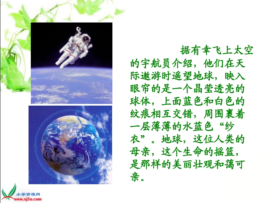 北师大版五年级语文上册《只有一个地球》课件_第3页