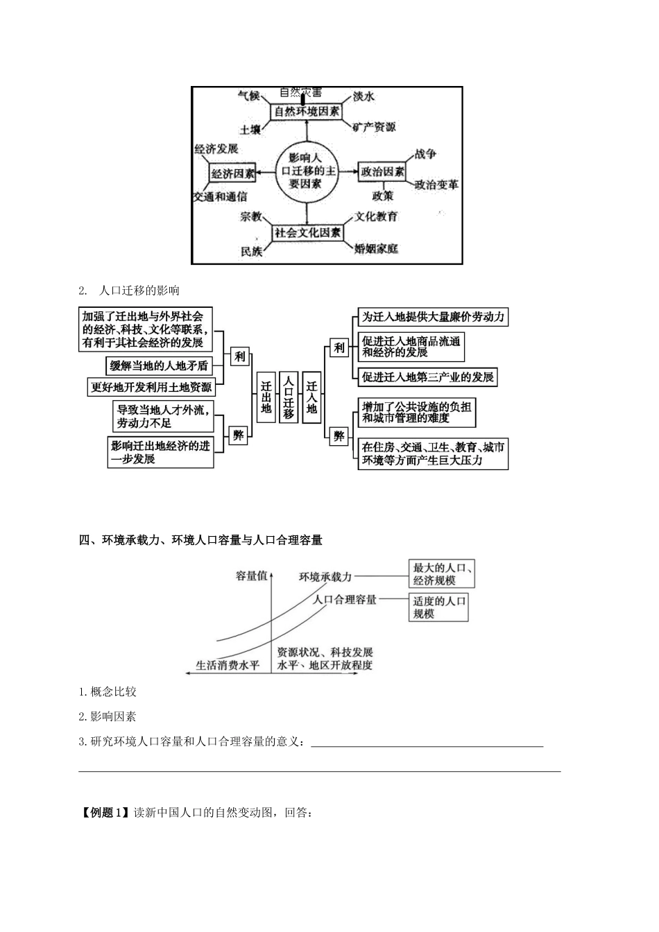 江苏省常州市高考地理一轮复习 第一章人口学案-人教版高三全册地理学案_第3页