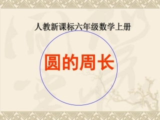 六上《圆的周长》