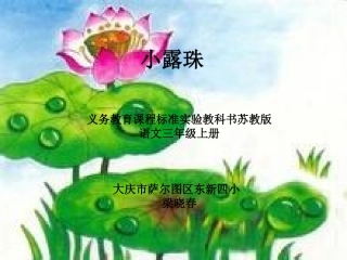 梁晓春执教的小露珠