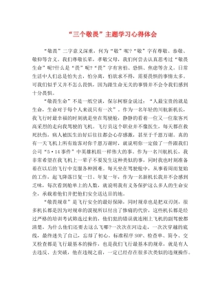 “三个敬畏”主题学习心得体会 