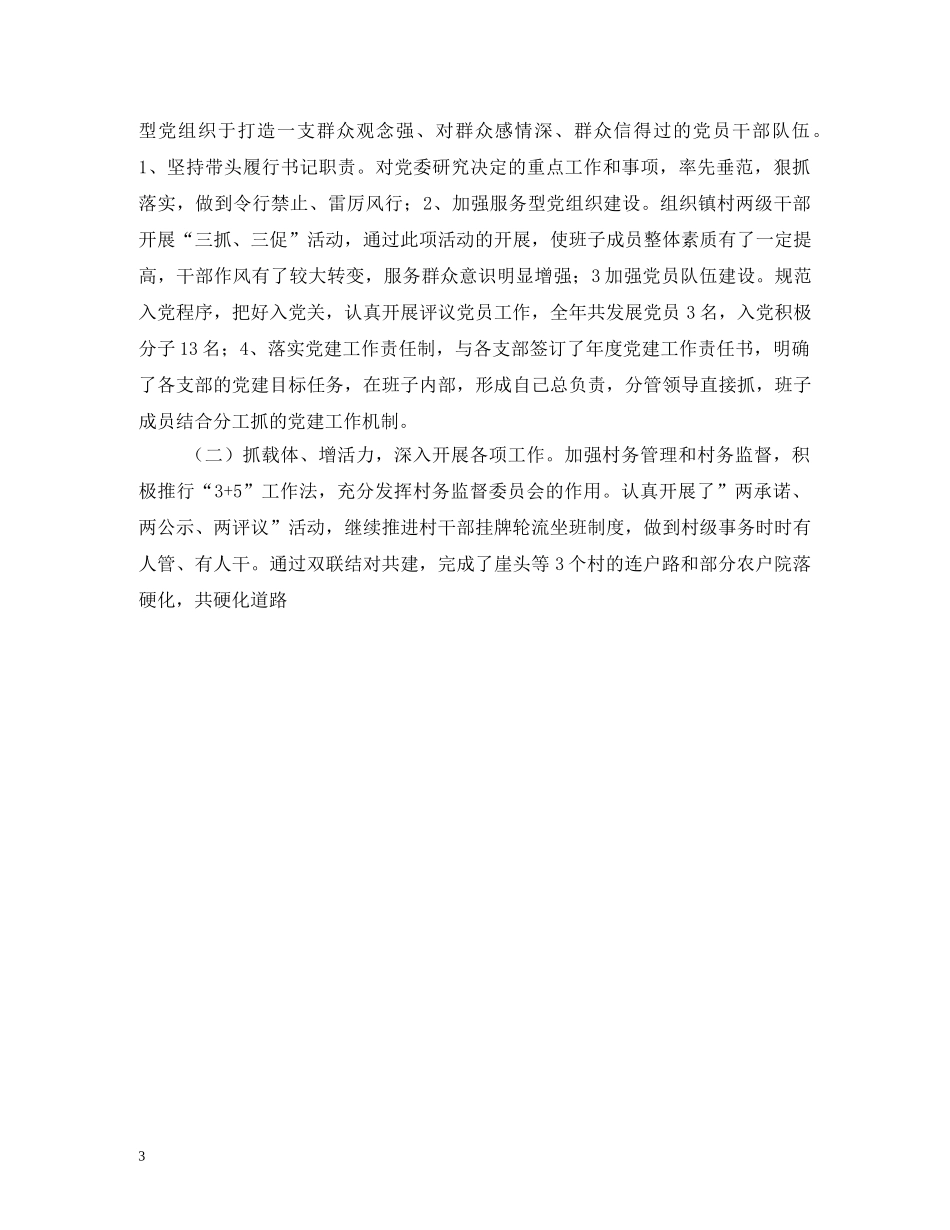 2024年度村书记述职报告 (2) _第3页