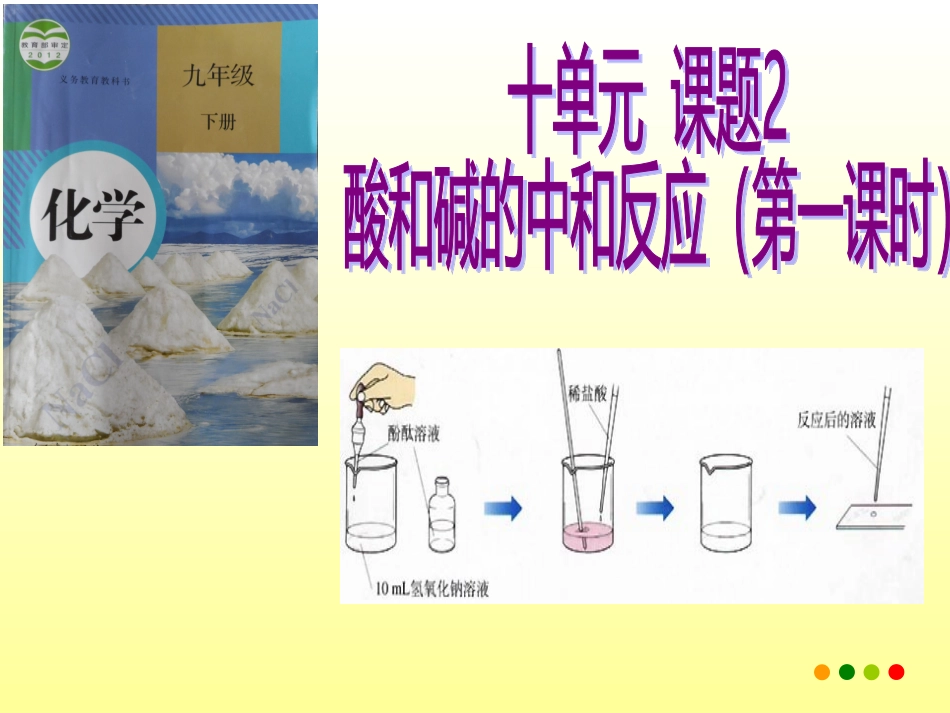 酸和碱的中和反应说课稿_第1页