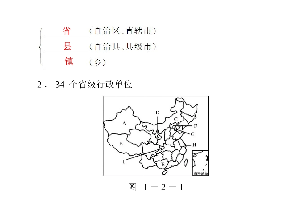 [原创]2011年《随堂优化训练》地理湘教版八年级上册第一章第二节中国的行政区划[配套课件]_第3页