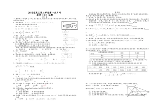2015届高三第二学期第一次月考