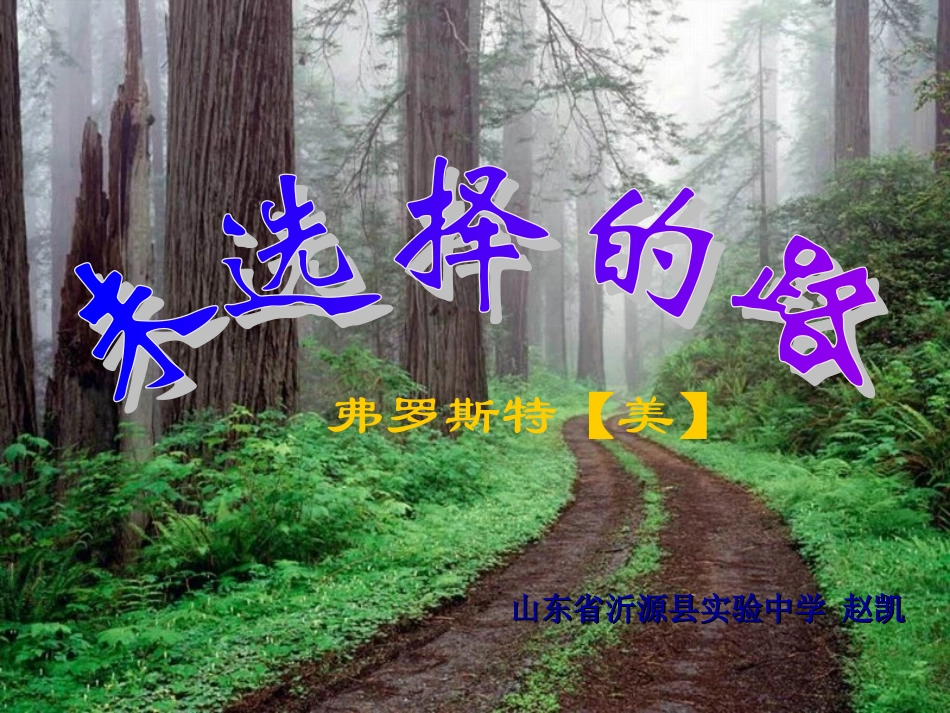 《未选择的路》课件（18页）_第1页