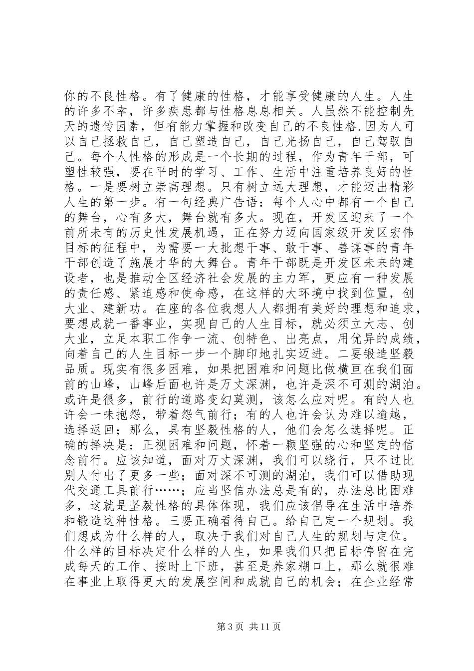 开发区青年干部座谈会的讲话发言稿_第3页