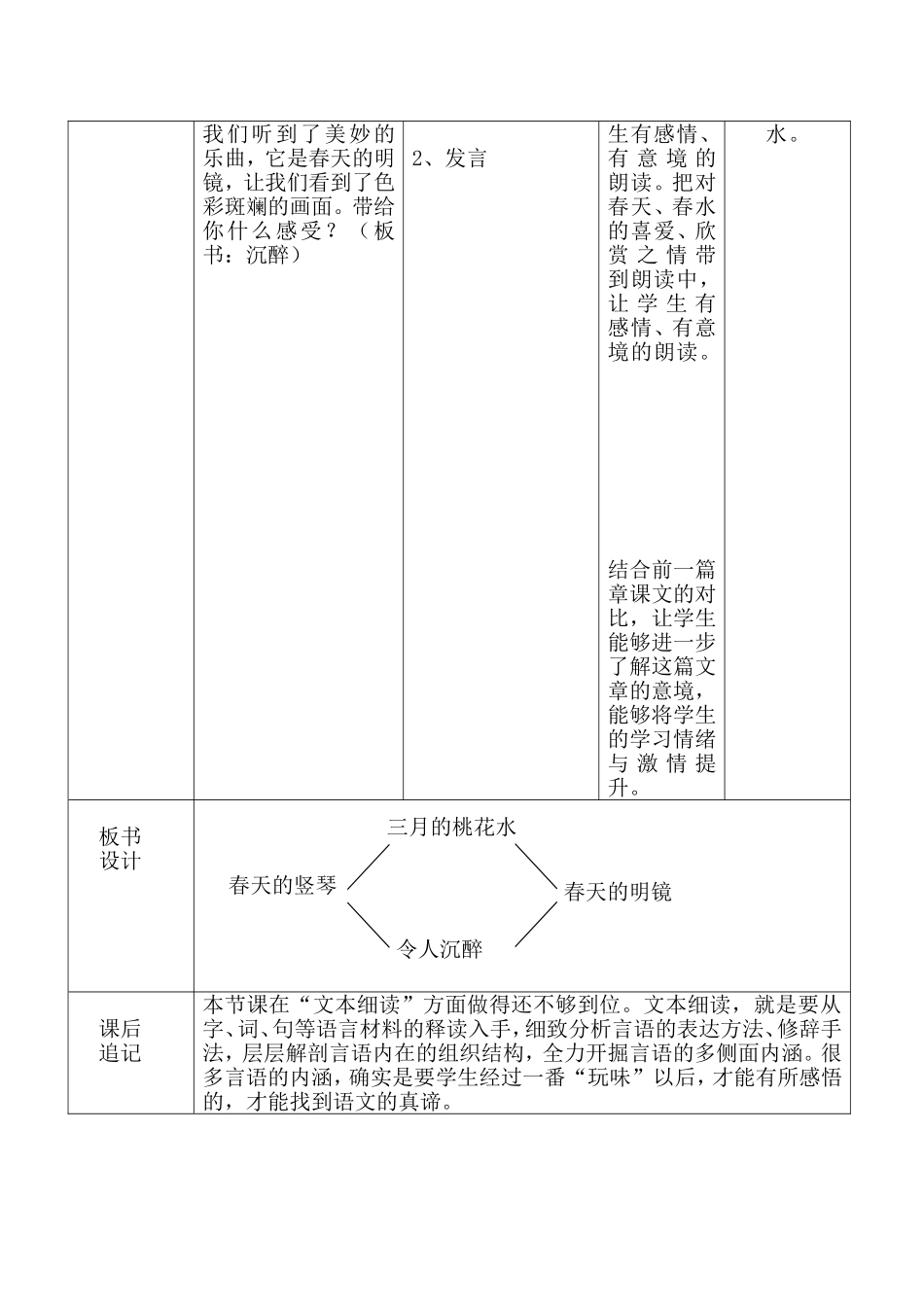 《三月桃花水》教学设计_第3页